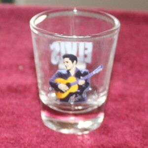 Elvis Presley Collectible Shot Glass, 2 1/2” Tall & 2” In Diameter